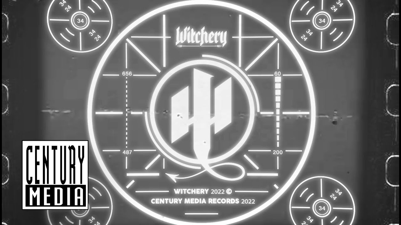 Officiellt svartvitt omslag till Witchery – Witching Hour, utformat som en testbild med bandets och Century Medias logotyper.